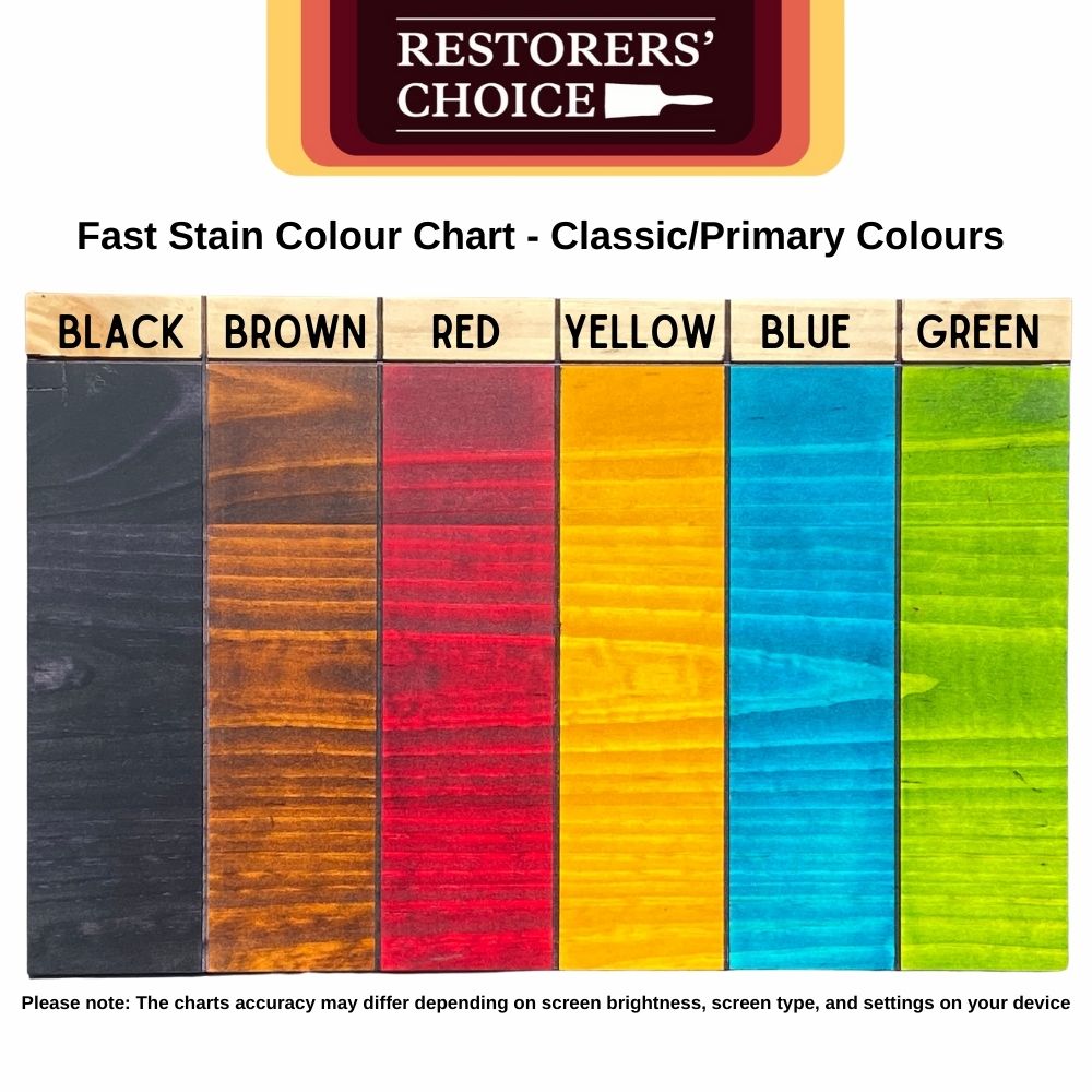 Set of 6 Timber Stains Solvent Based Fast Stain