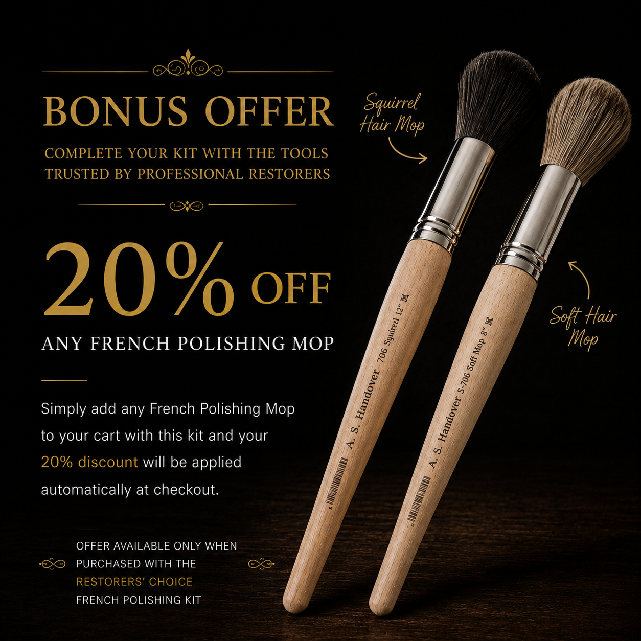 French Polishing Kit Complete Shellac Finishing Kit for Furniture Restoration