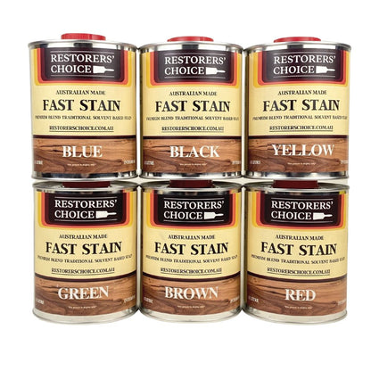 Fast Stain BULK 6 LITRE Solvent Based Timber Stain Set All 6 Classic Colours