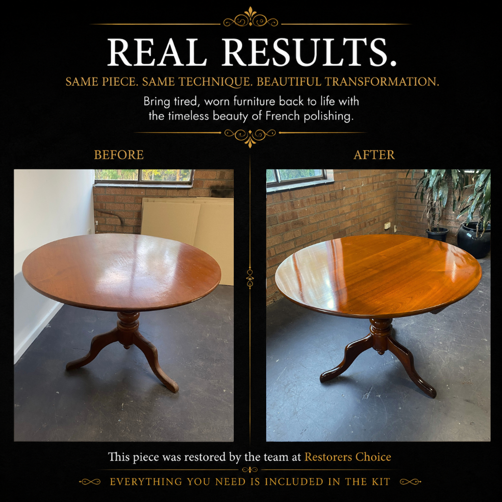 French Polishing Kit Complete Shellac Finishing Kit for Furniture Restoration