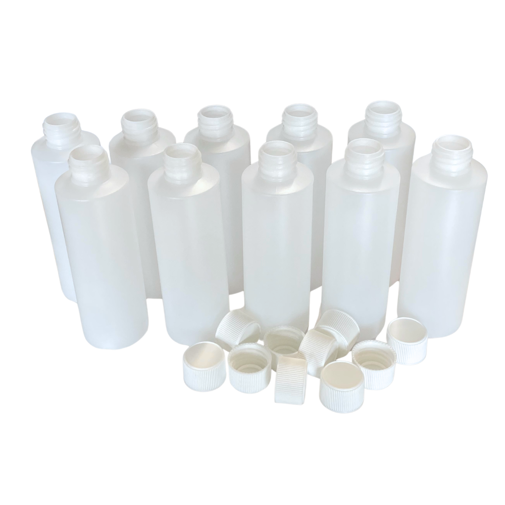 Heavy Duty Plastic Bottle Translucent polyethylene 250ml 10 pack