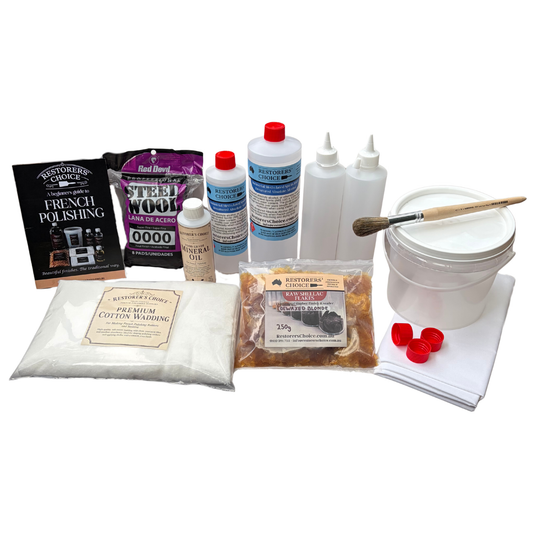 French Polishing Kit Complete Shellac Finishing Kit for Furniture Restoration