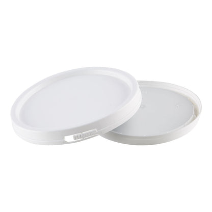 2.2Ltr Clear Round Pail Bucket with White Lid and Handle PACK OF 10