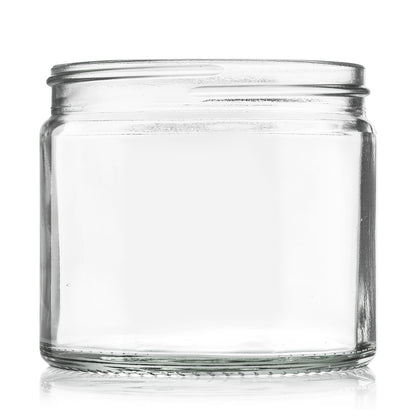 250ml Flint Glass Cream Jar Storage Container 83mm Screw Cap PACK OF 10